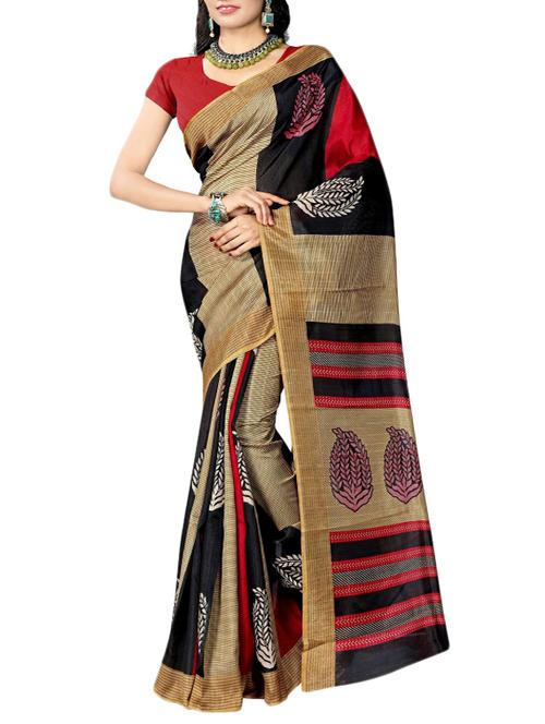 brown bhagalpuri saree with blouse - 14629559 - Very Small Image - 1