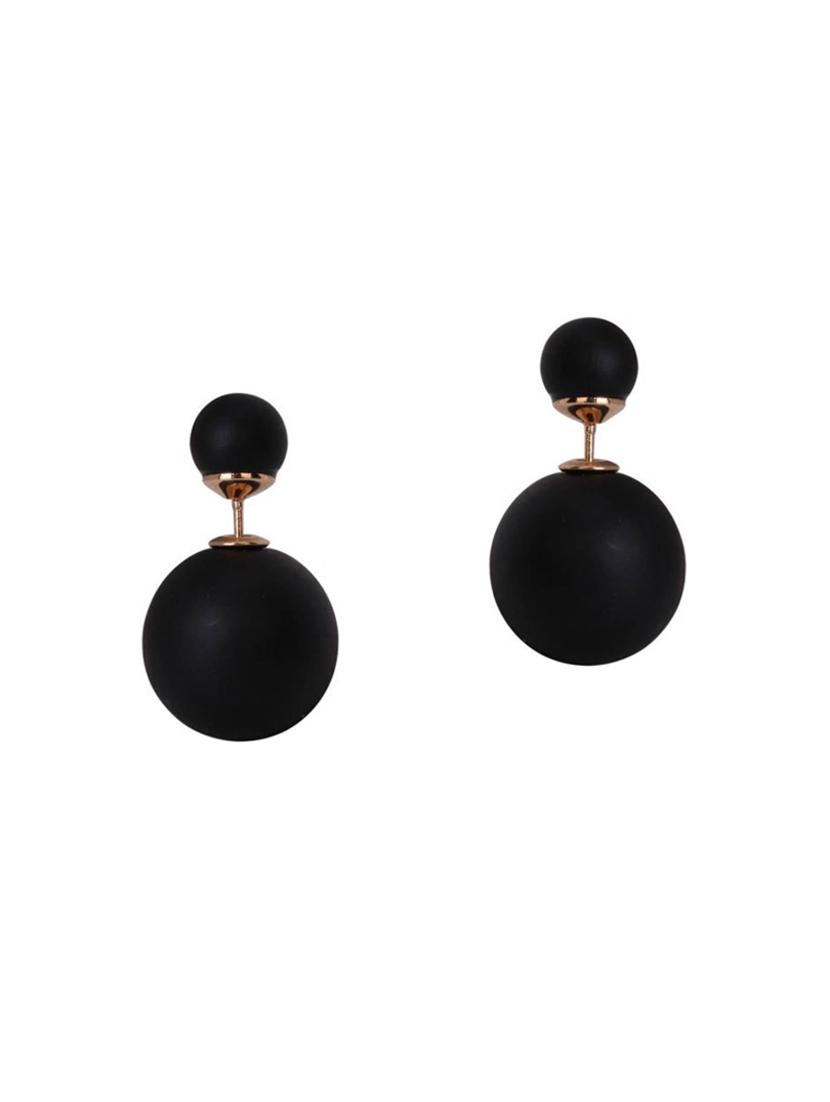 black metal studs earrings - 14630049 - Zoom Image - 1