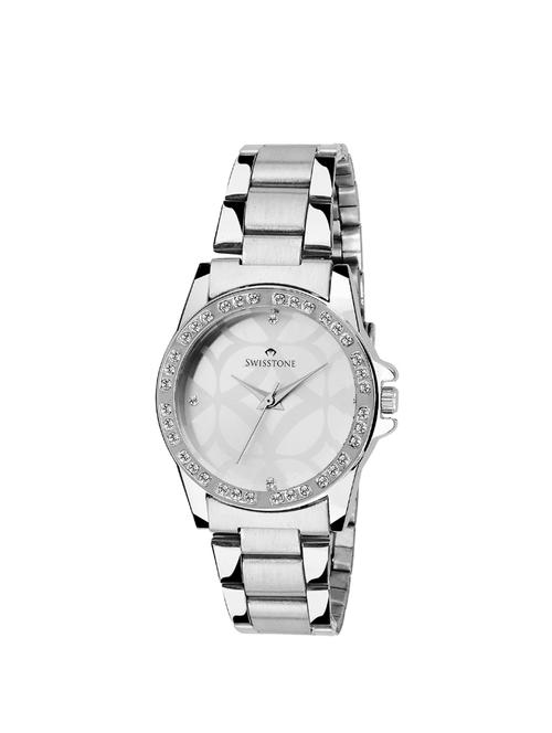 swisstone swss217-slv stainless steel chain wrist watch for women - 14633376 - Standard Image - 1