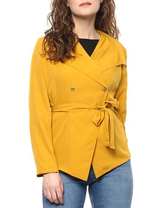 yellow solid jacket - 14635127 - Standard Image - 1