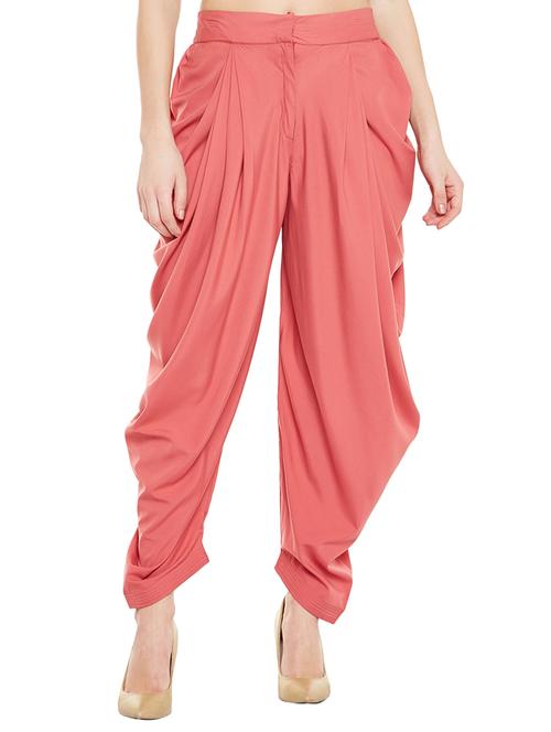 orange crepe dhoti salwar salwars - 14635487 - Standard Image - 1