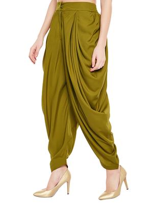 green crepe dhoti salwar salwars - 14635488 - Standard Image - 2