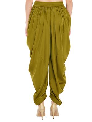 green crepe dhoti salwar salwars - 14635488 - Standard Image - 3