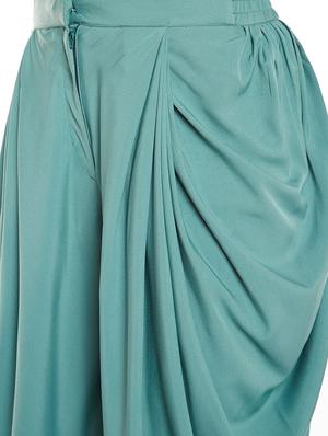 green crepe dhoti salwar salwars - 14635490 - Standard Image - 4
