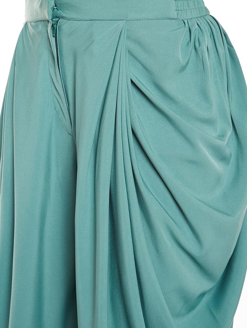 green crepe dhoti salwar salwars - 14635490 - Zoom Image - 4