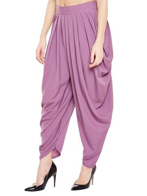 purple crepe dhoti salwar salwars - 14635492 - Standard Image - 2