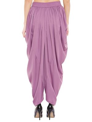 purple crepe dhoti salwar salwars - 14635492 - Standard Image - 3