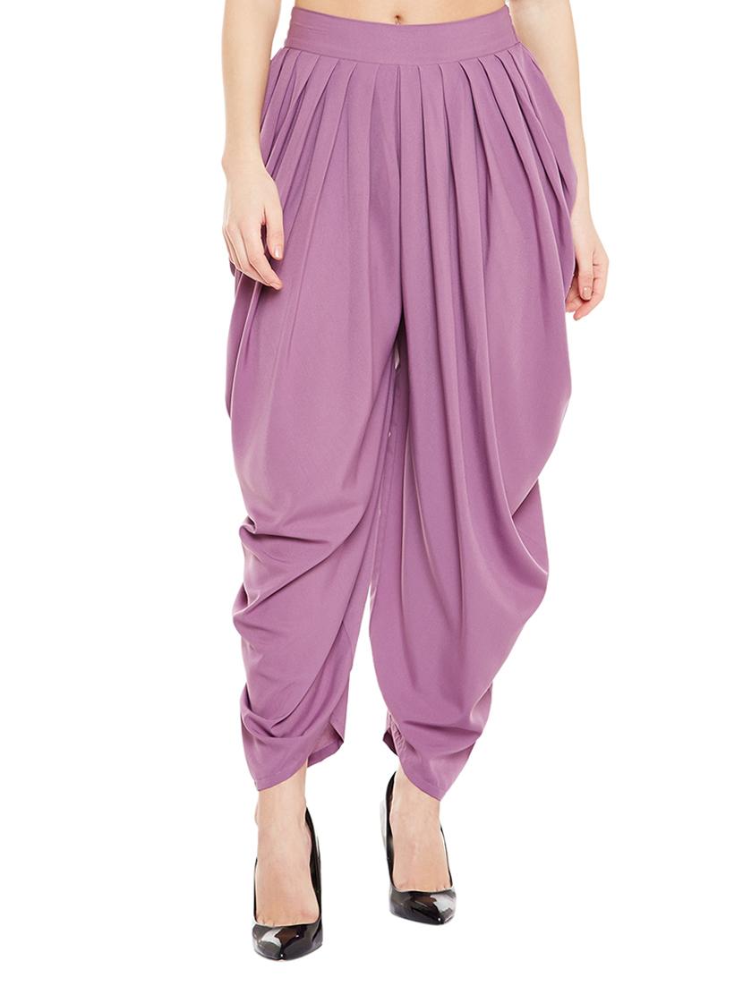 purple crepe dhoti salwar salwars - 14635492 - Zoom Image - 1