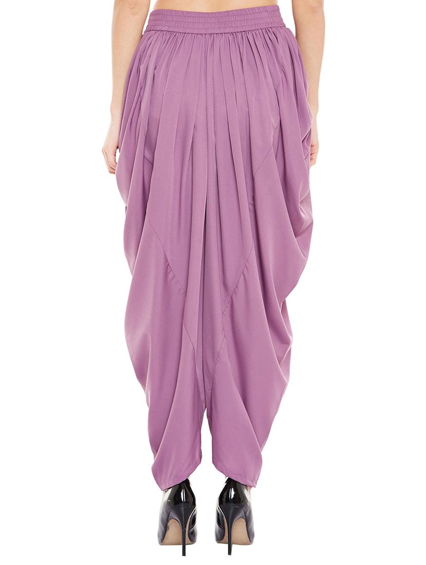 purple crepe dhoti salwar salwars - 14635492 - Zoom Image - 3