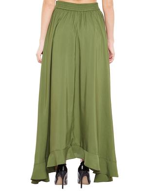 green crepe palazzos - 14635516 - Standard Image - 3