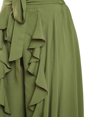green crepe palazzos - 14635516 - Standard Image - 4