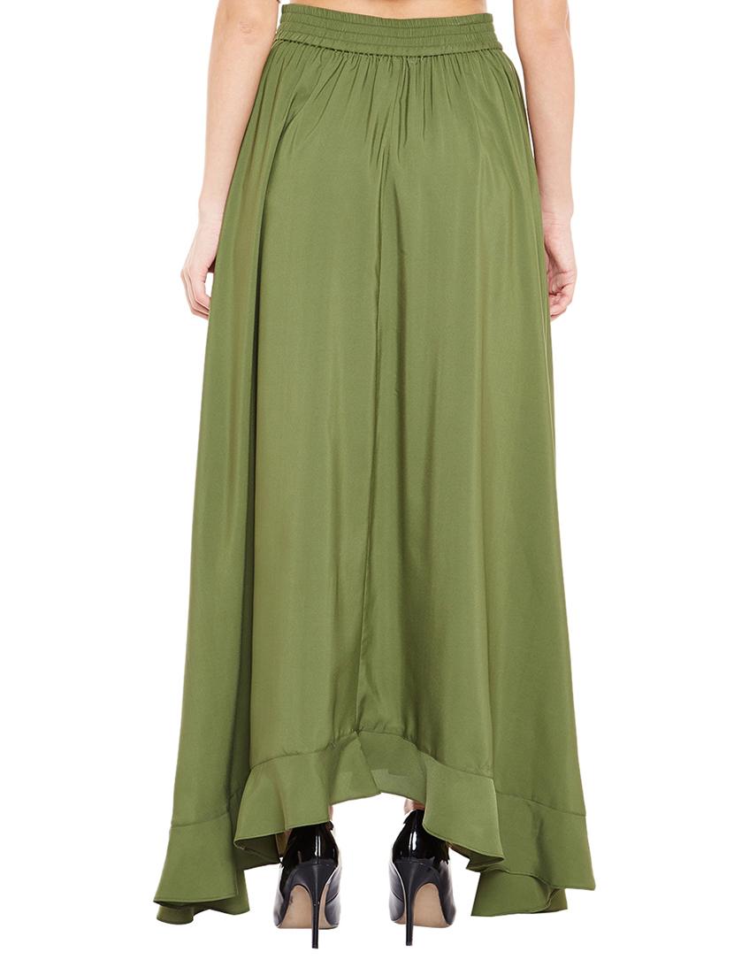 green crepe palazzos - 14635516 - Zoom Image - 3