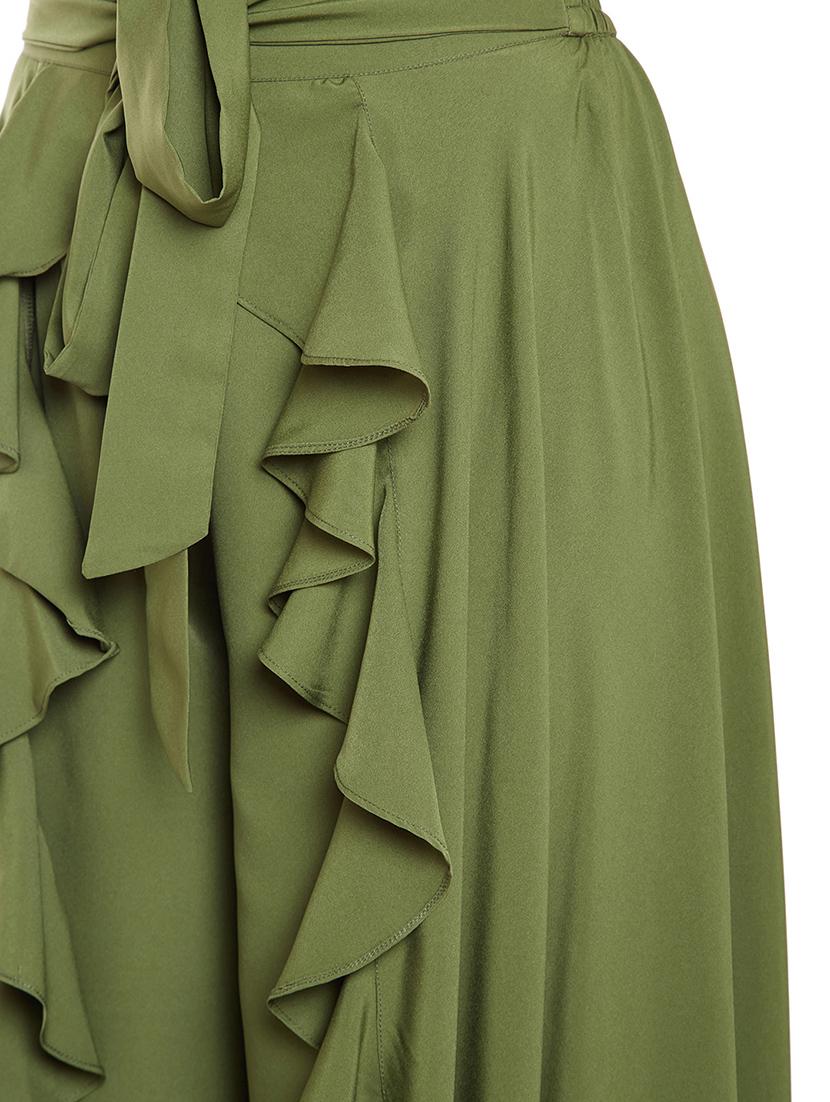green crepe palazzos - 14635516 - Zoom Image - 4