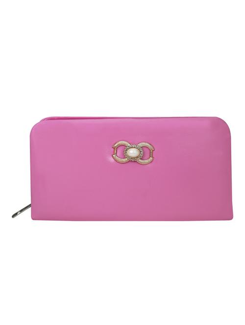 pink leatherette regular clutch - 14640709 - Standard Image - 1