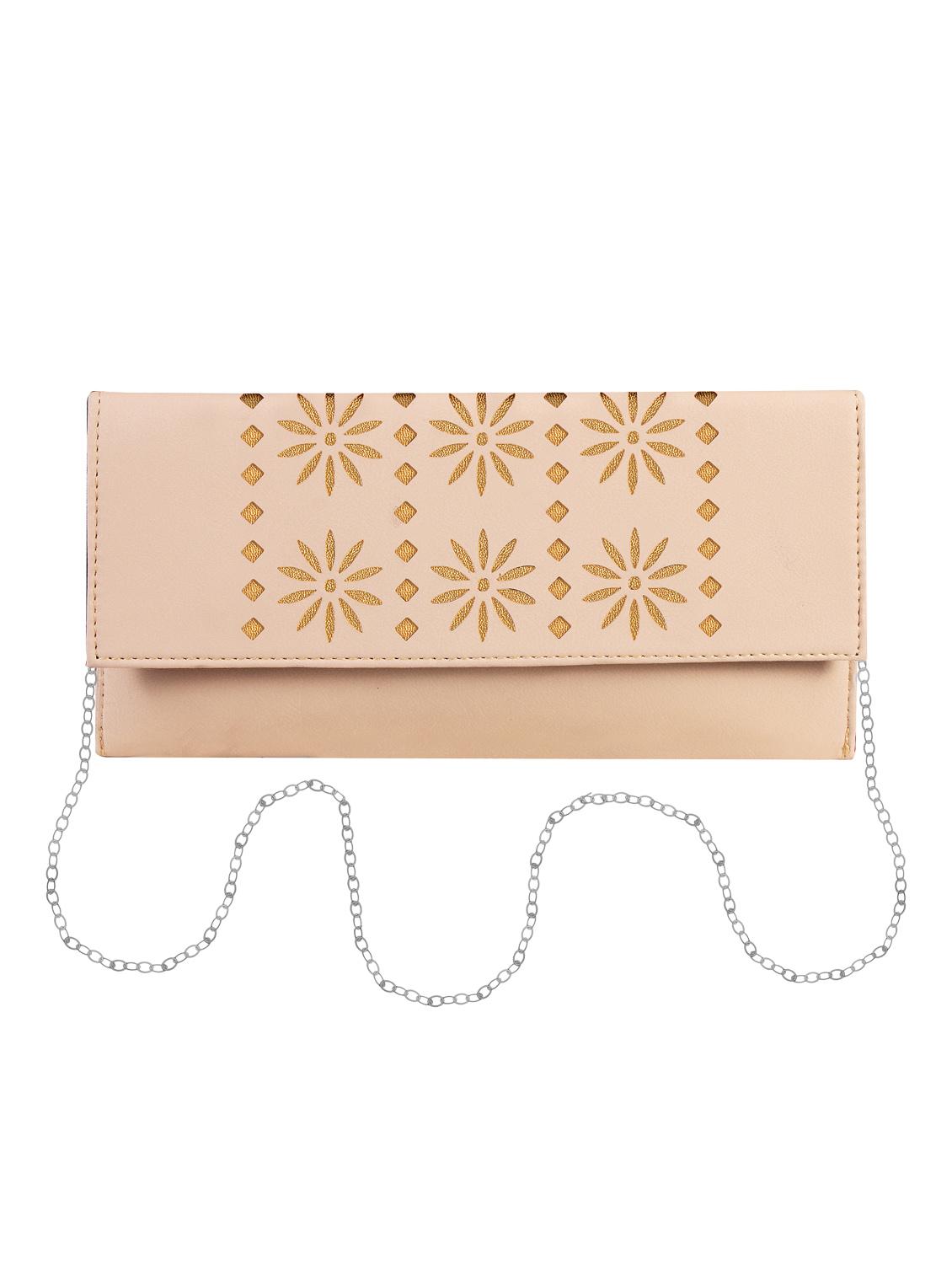 beige leatherette regular clutch - 14640723 - Zoom Image - 1
