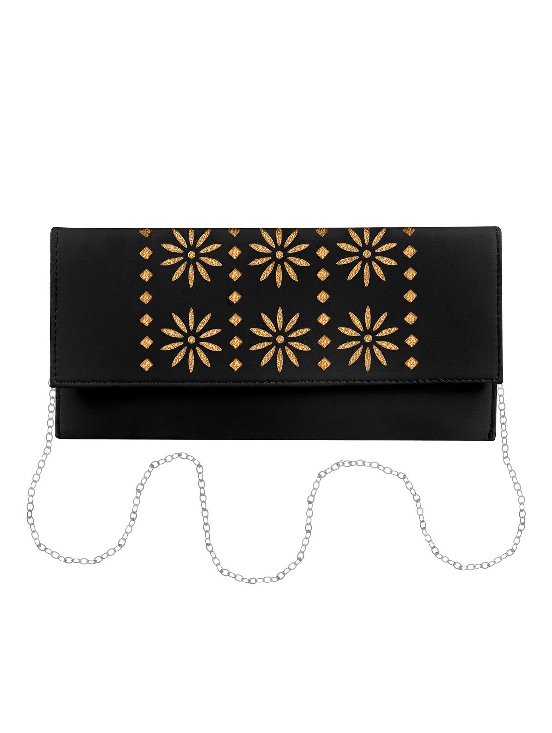 black leatherette regular clutch - 14640724 - Zoom Image - 1