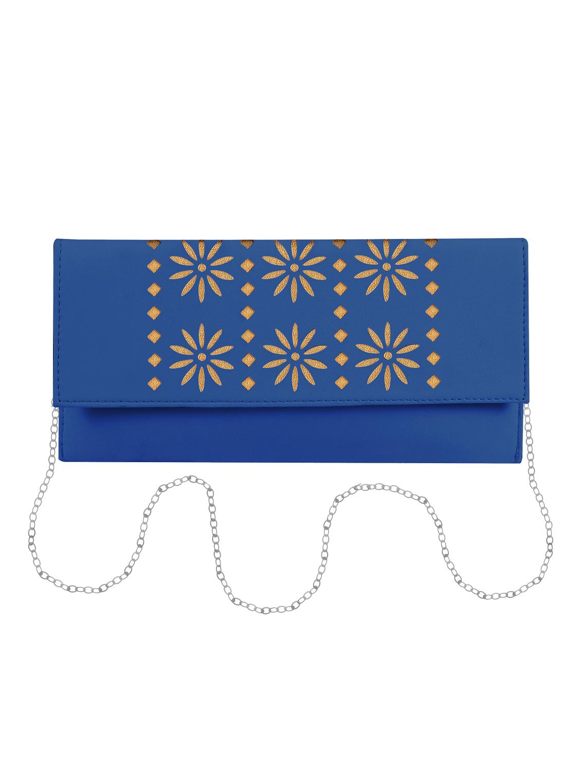 blue leatherette regular clutch - 14640727 - Zoom Image - 1