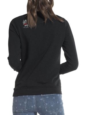 notch neck solid sweatshirt - 14643147 - Standard Image - 2