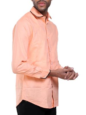 orange cotton casual shirt - 14645786 - Standard Image - 2