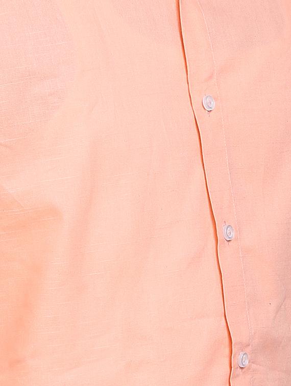 orange cotton casual shirt - 14645786 - Zoom Image - 4