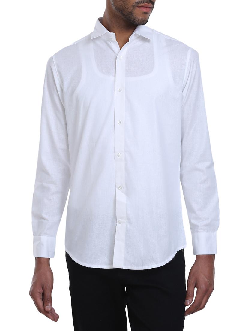 white cotton casual shirt - 14645793 - Zoom Image - 1