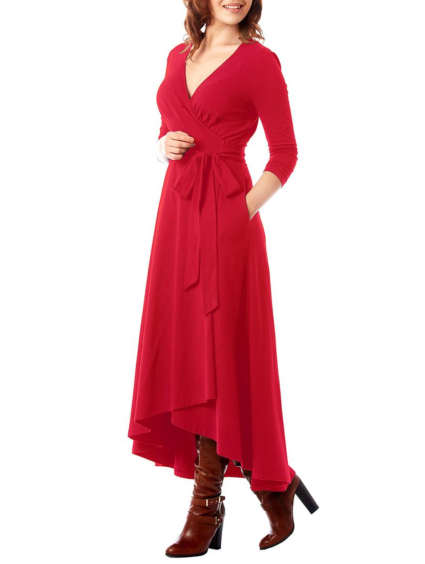 tie knot front wrap dress - 14646202 - Zoom Image - 2