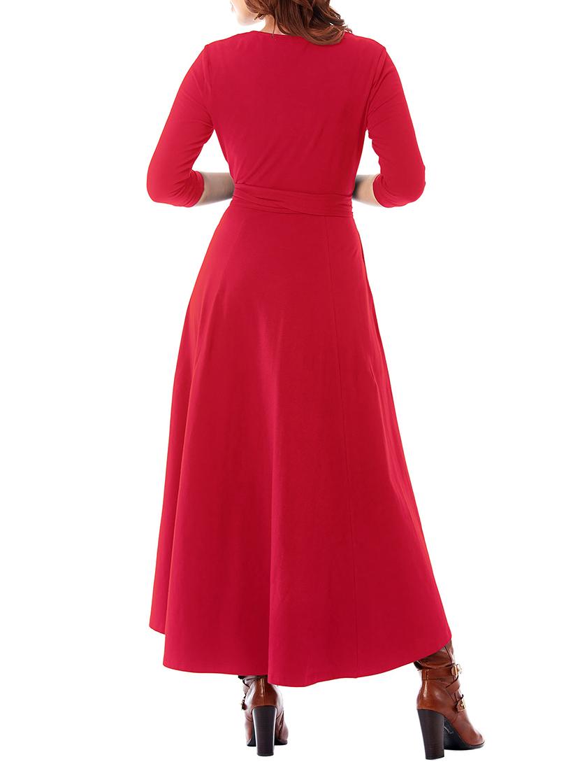 tie knot front wrap dress - 14646202 - Zoom Image - 3