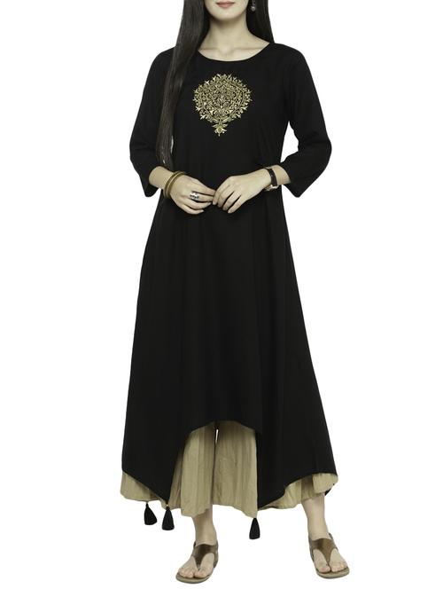 embroidered asymmetric kurta - 14646528 - Very Small Image - 1