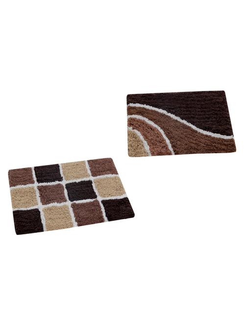 set of 2 cotton multicolor door mats - 14647201 - Standard Image - 1
