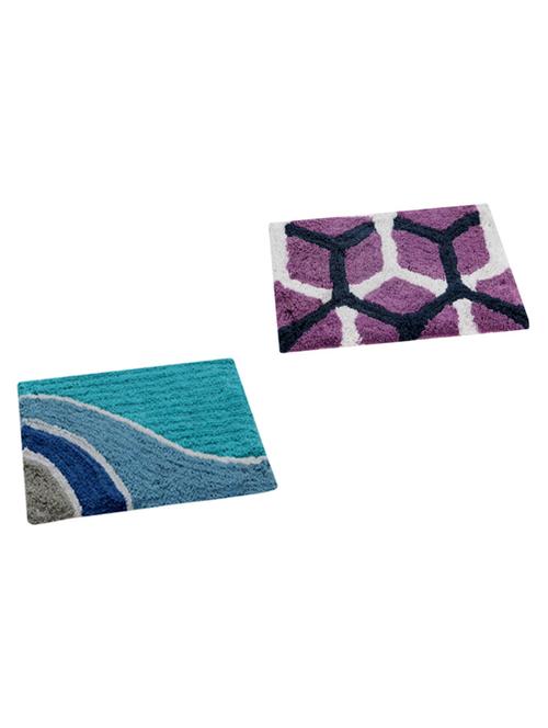 set of 2 cotton multicolor door mats - 14647260 - Standard Image - 1