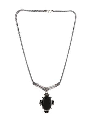 black metal long necklace - 14648673 - Standard Image - 2