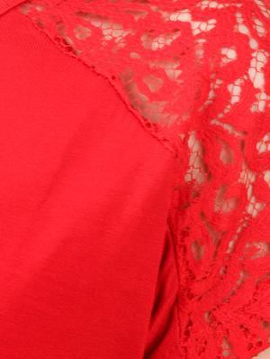 solid red viscose top - 14649577 - Standard Image - 4