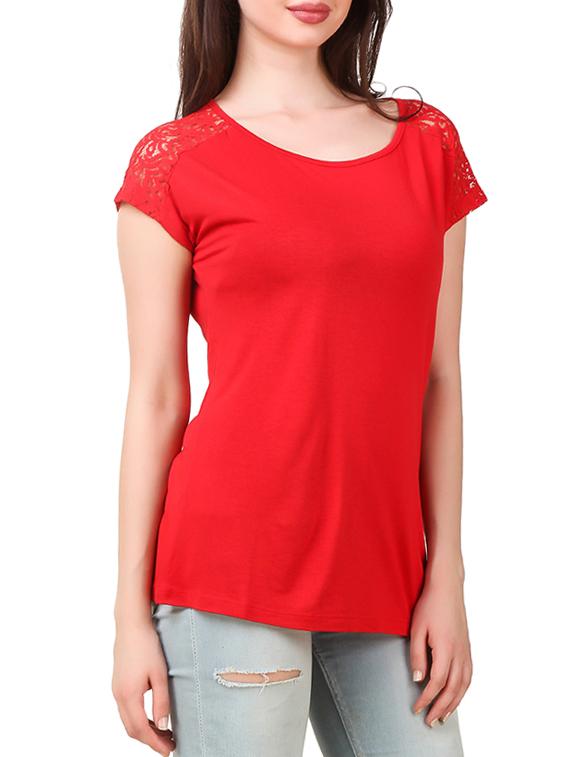 solid red viscose top - 14649577 - Zoom Image - 2