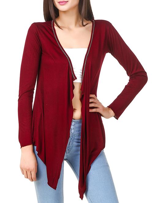 red viscose casual shrug - 14649734 - Standard Image - 1