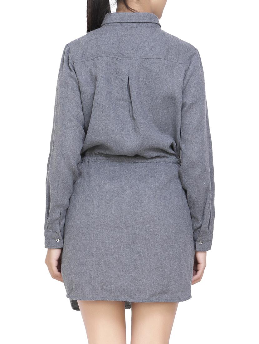 grey shirt dress - 14649878 - Zoom Image - 4
