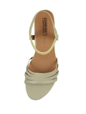 beige faux leather back strap sandals - 14651120 - Standard Image - 4