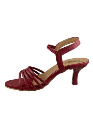 maroon faux leather back strap sandals - 14651122 - Standard Image - 2