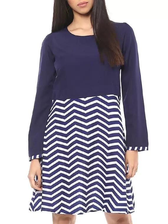 Chevron a-line dress - 14651535 - Zoom Image - 1