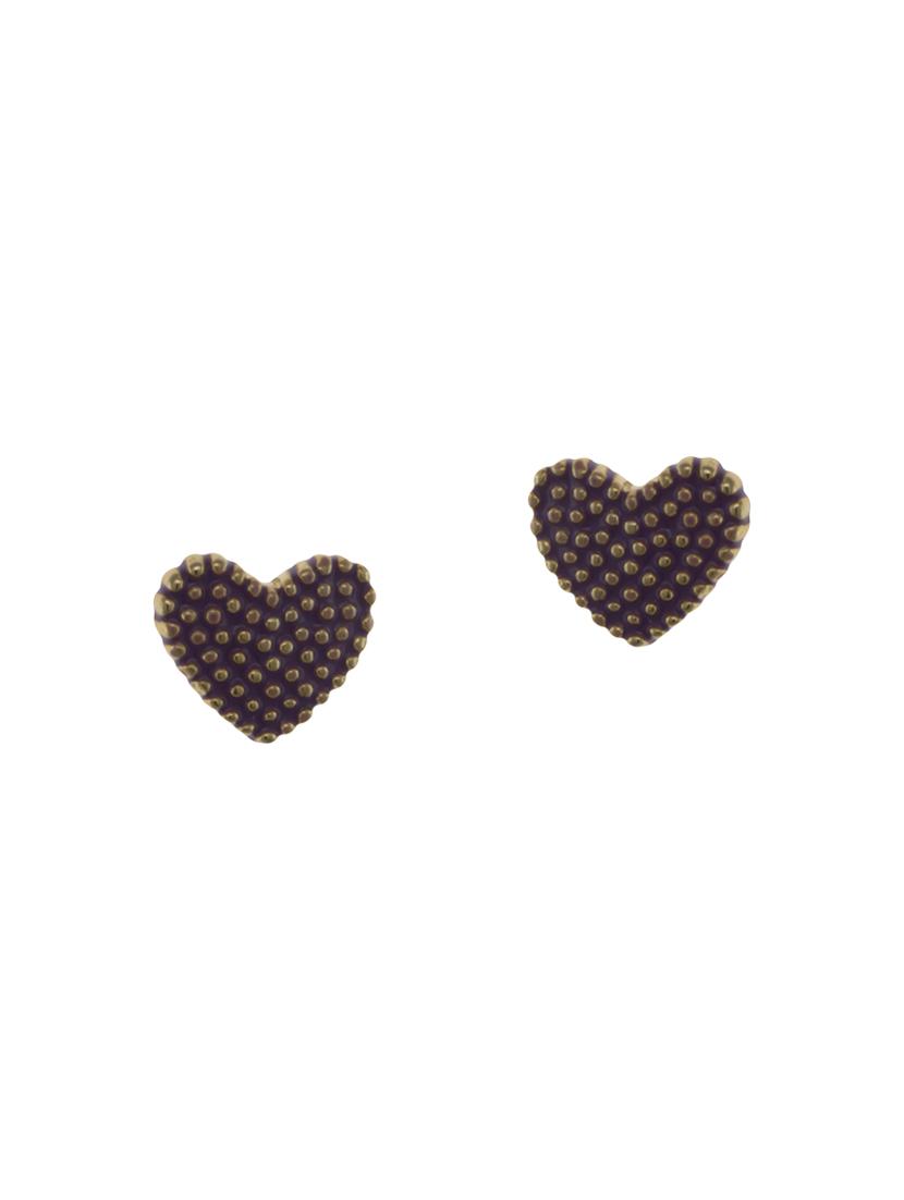 brown metal studs earrings - 14652696 - Zoom Image - 1