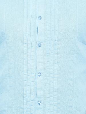 aqua blue cotton casual shirt - 14655608 - Standard Image - 4