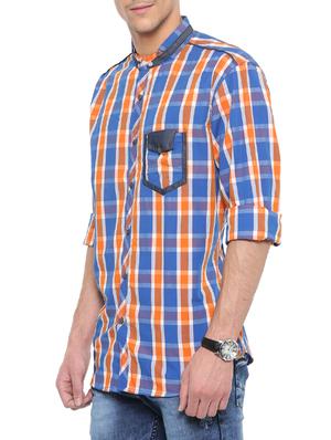 blue cotton casual shirt - 14655639 - Standard Image - 2