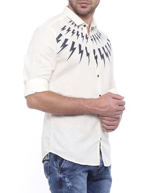 white cotton casual shirt - 14655672 - Standard Image - 2