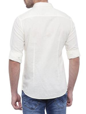 white cotton casual shirt - 14655672 - Standard Image - 3