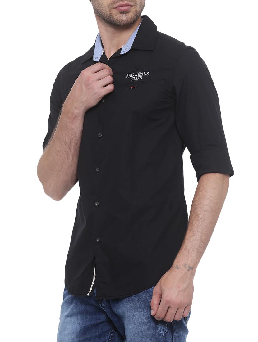 black cotton casual shirt - 14655702 - Zoom Image - 2