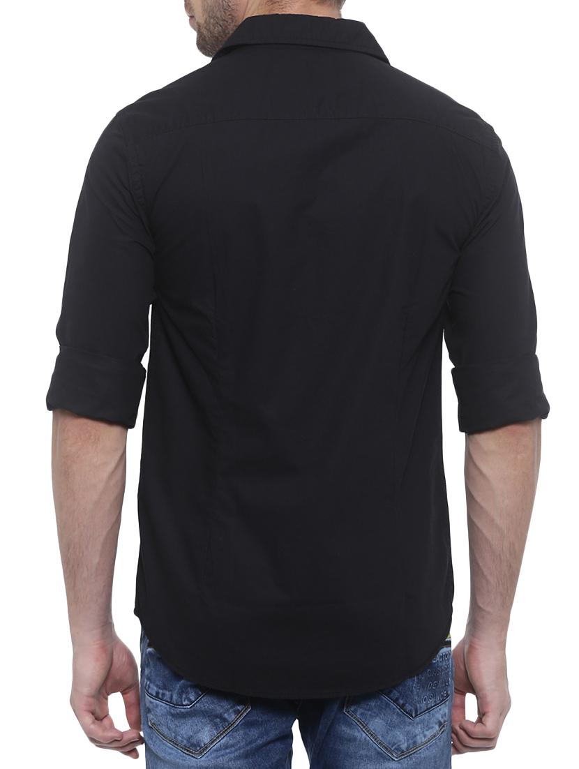 black cotton casual shirt - 14655702 - Zoom Image - 3
