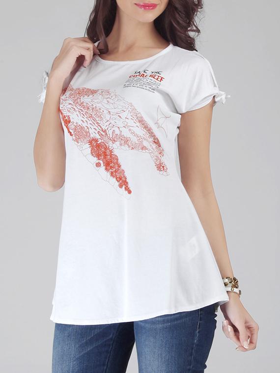 round neck organic cotton tee - 14655924 - Zoom Image - 2