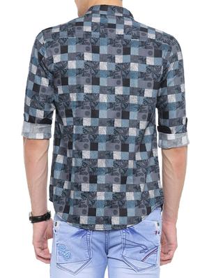 blue cotton casual shirt - 14656037 - Standard Image - 3