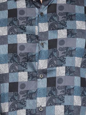 blue cotton casual shirt - 14656037 - Standard Image - 4