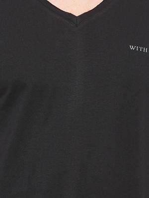 black cotton t-shirt - 14656139 - Standard Image - 4