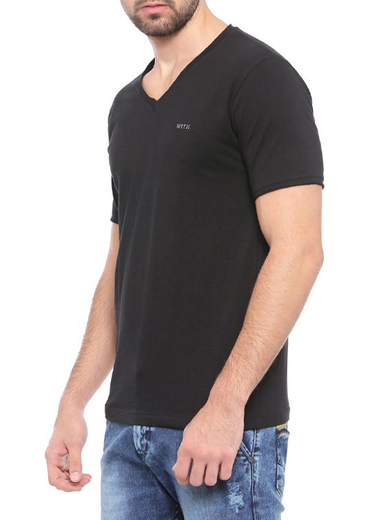 black cotton t-shirt - 14656139 - Zoom Image - 2